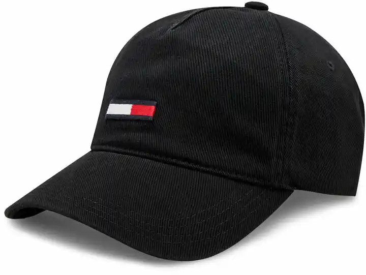 Tommy Jeans Czapka z daszkiem Tjm Elongated Flag Denim Cap AM0AM12427 Czarny