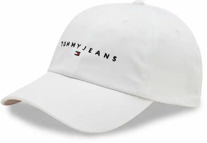 Tommy Jeans Czapka z daszkiem Tjm Linear Logo 6-Panel Cap AM0AM12894 Biały