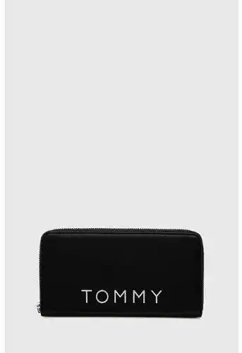 Tommy Jeans Duży Portfel Damski Tjw Bold Large Za AW0AW16389 Czarny