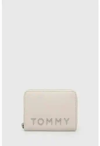 Tommy Jeans Duży Portfel Damski Tjw Bold Med Za AW0AW16390 Ecru