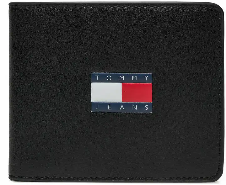 Tommy Jeans Duży Portfel Męski Tjm Archive Leather Cc Coin AM0AM12441 Czarny