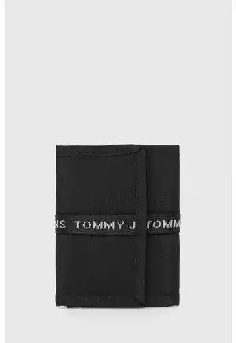 Tommy Jeans Duży Portfel Męski Tjm Essential Nylon Trifold AM0AM11220 Czarny