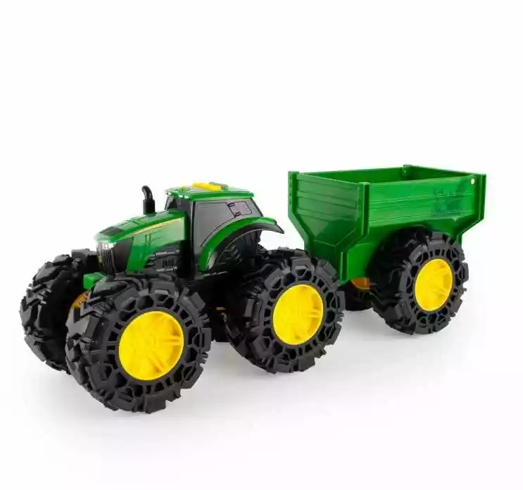 Tomy John Deere Monster Treads traktor z przyczepką