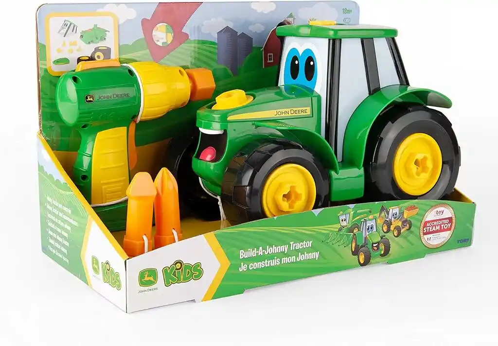 Tomy John Deere Zbuduj Traktor Johnny 46655 do skręcania z wkrętarką