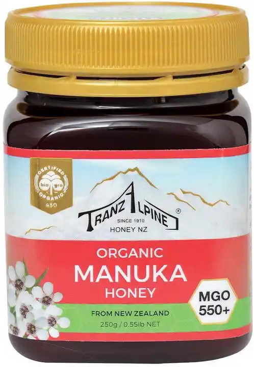 TRANZALPINE Miód Manuka Mgo 550+ Bio 250g