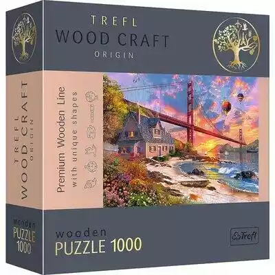 TREFL Puzzle Wood Craft Zachód słońca nad Golden Gate 20164 (1000 elementów)