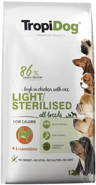 TROPIDOG Premium light/sterilised 12kg