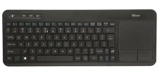 Trust Veza Wireless Touchpad Keyboard Czarny Klawiatura komputerowa