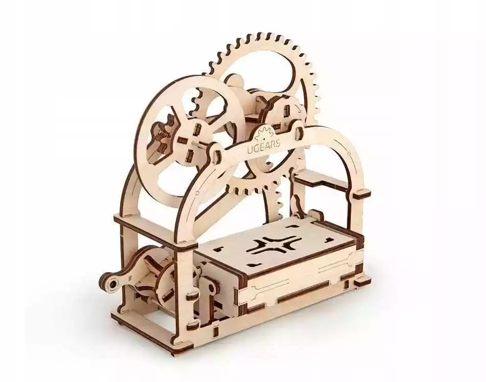 UGEARS Zabawka drewniana Mechaniczne modele 3D Etui Szkatułka 70001 (61 elementów)