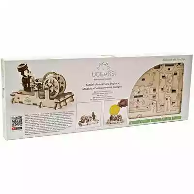 UGEARS Zabawka drewniana Mechaniczne modele 3D Silnik pneumatyczny 70009