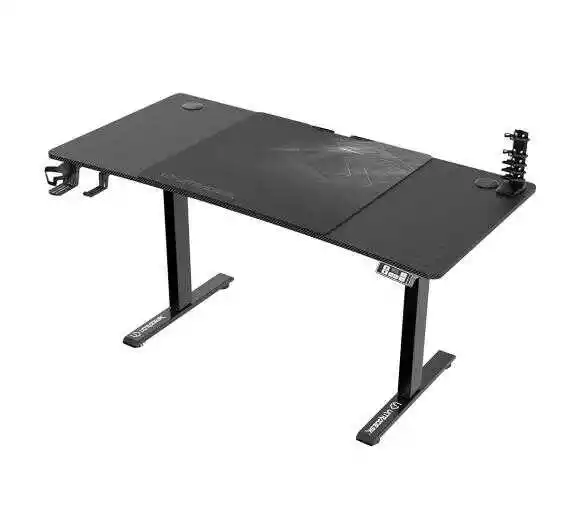 Ultradesk biurko gamingowe elektrycznie regulowane 156x68 cm LED podkładka XL