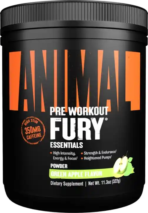 Universal Nutrition Animal Fury 322 g zielone jabłko