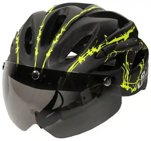 Urban Prime Kask rowerowy Czarno-zielony rozmiar L