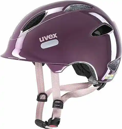 Uvex oyo - lekki kask rowerowy dla dzieci plum - dust rose - 45-50 cm