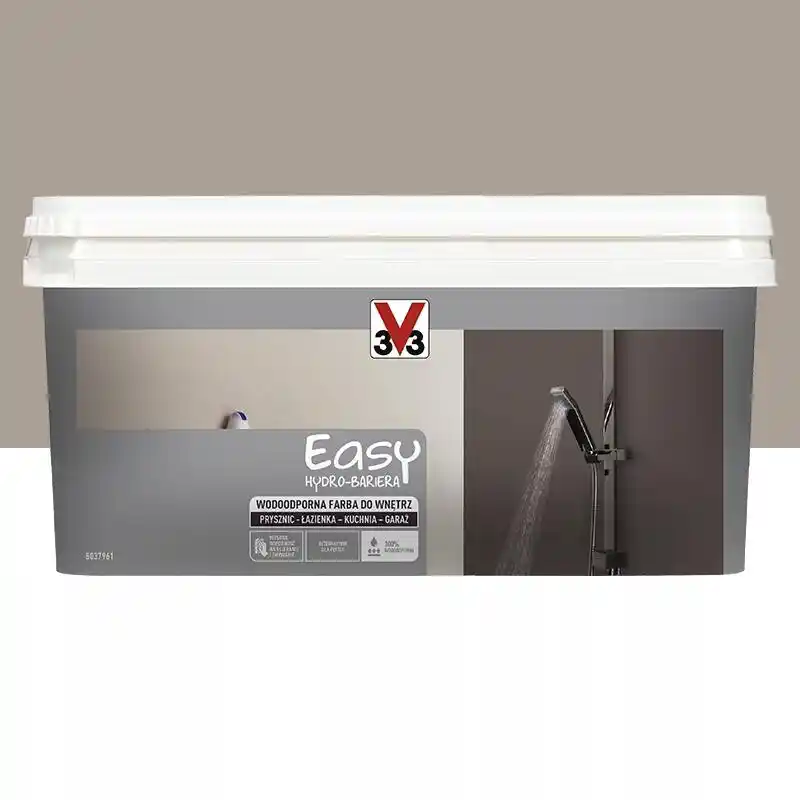 V33 Easy Hydro-Bariera Wodoodporna Farba Do Wnętrz Szary Taupe 2L