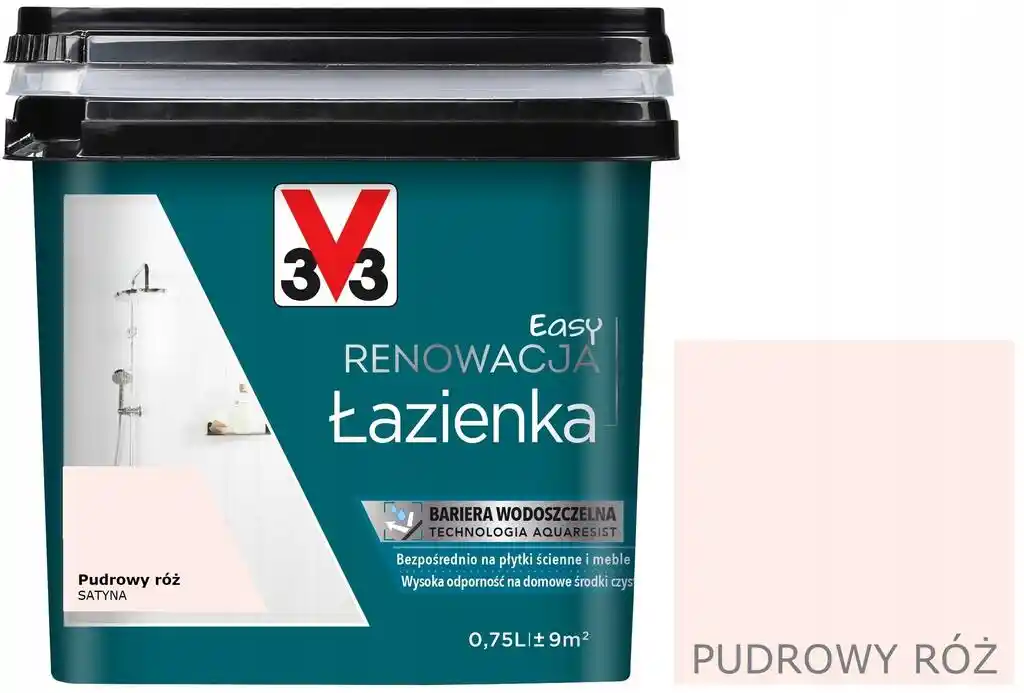 V33 Easy Renowacja Łazienka Pudrowy Róż 0,75L