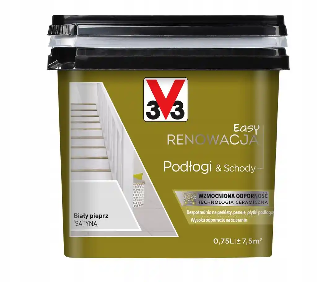 V33 Easy Renowacja Podłogi & Schody Biały Pieprz 0,75L