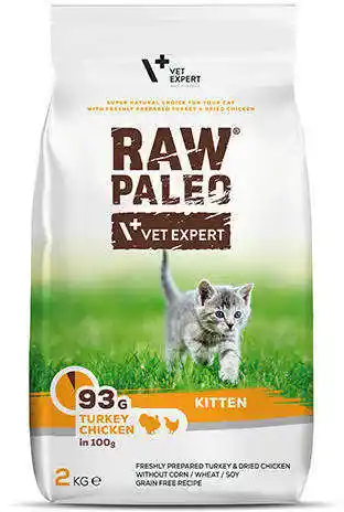 Vetexpert Sucha Karma Dla Kota Raw Paleo Kitten Turkey And Chicken 2Kg