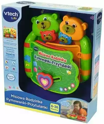 VTECH Zabawka edukacyjna Baby Książeczka Misiowa Rodzinka Rymowanki-Przytulanki 60993