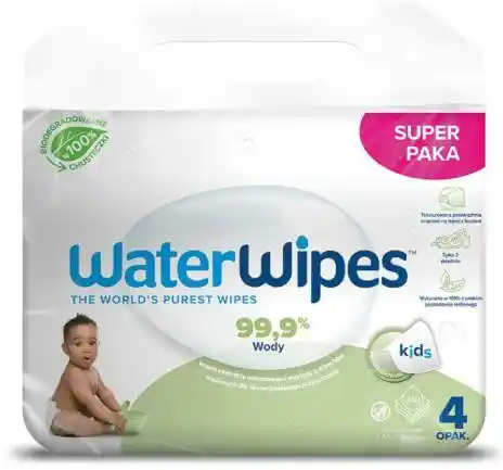 WaterWipes Soapberry Chusteczki nawilżane dla niemowląt 4x60szt