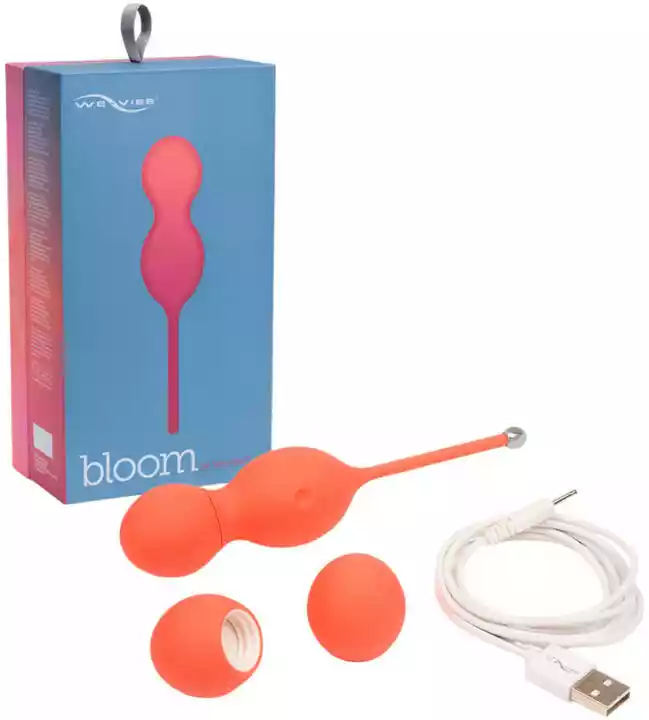 We-vibe Bloom - zasilana bateryjnie kula dla gekonów z wymiennymi obciążnikami (pomarańczowa)