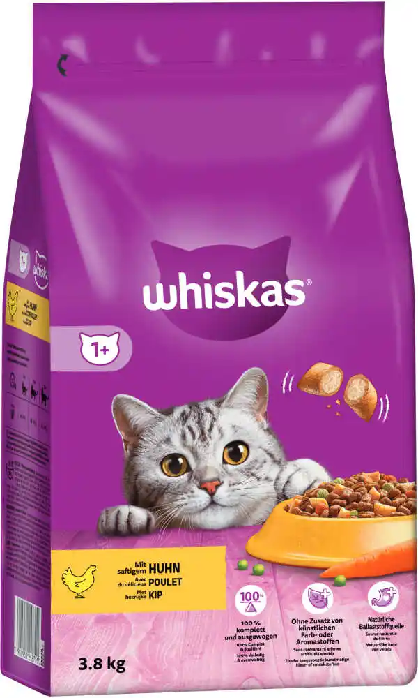 Whiskas 1 plus z kurczakiem - 3,8 kg karma sucha