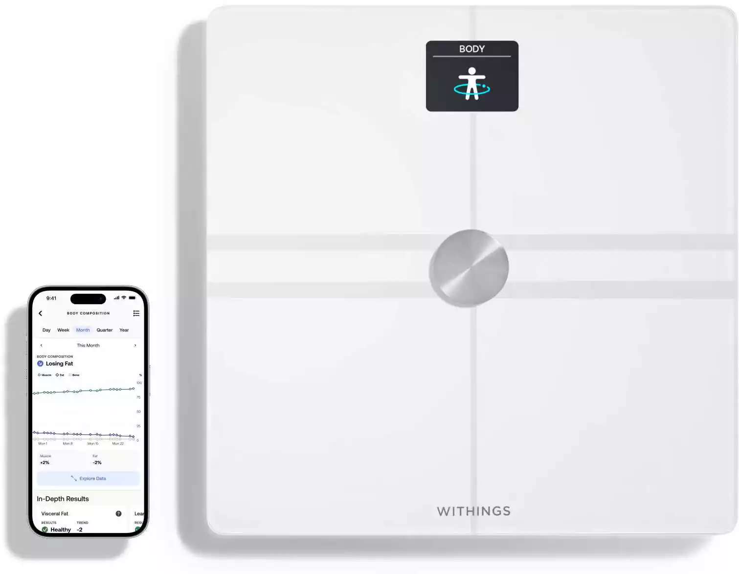 Withings Body Comp 200kg Biały waga łazienkowa