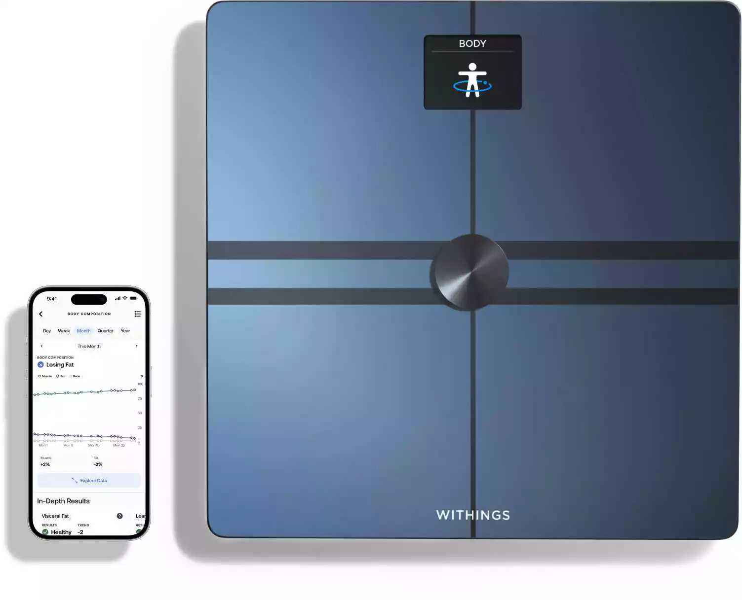 Withings Body Comp 200kg Czarny waga łazienkowa