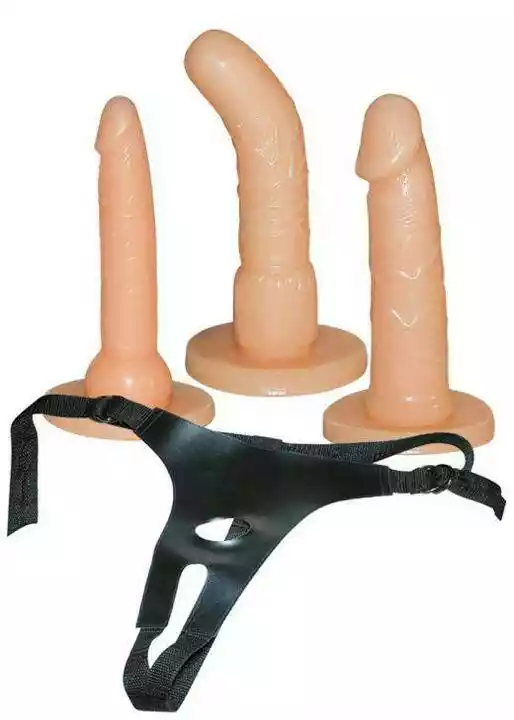 You2toys Zestaw Strap-on 3x Dildo Cielisty