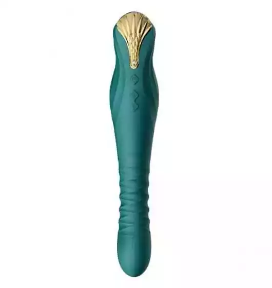 Zalo King Vibrating Thruster Turquoise Green - wibrator klasyczny, zielony