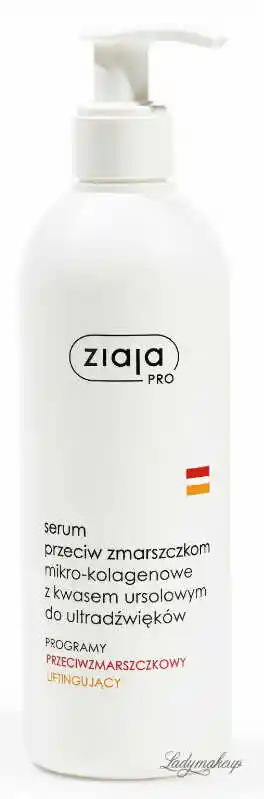 ZIAJA PRO Serum Przeciw zmarszczkom mikro-kolagenowe z kwasem ursolowym do ultradźwieków 270ml