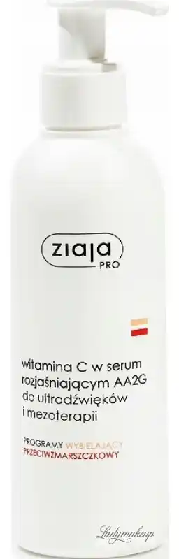 ZIAJA PRO witamina C w serum rozjaśniającym AA2G do ultradźwięków i mezoterapii 200ml