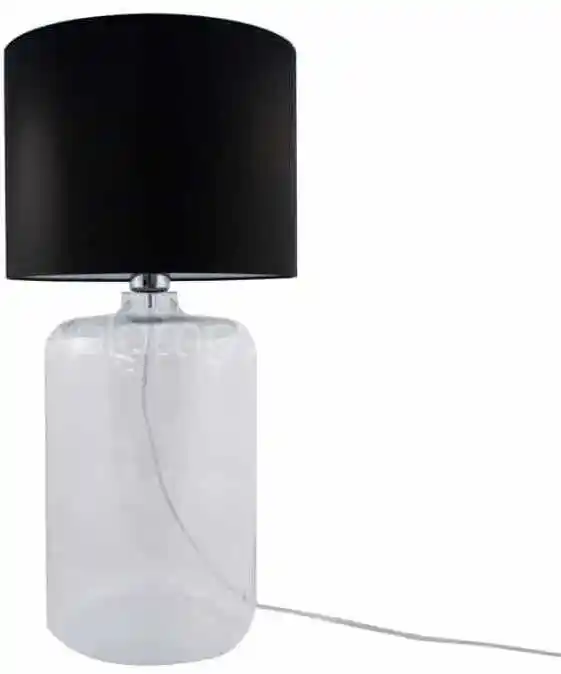 ZUMA LINE Lampa stołowa AMARSA TRANSPARENT 5507BK szklana oprawa z czarnym kloszem