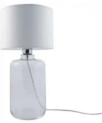 ZUMA LINE Lampa stołowa SAMASUN TRANSPARENT 5500WH szklana oprawa z białym kloszem