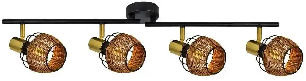 ZUMA LINE Lampa sufitowa COPA R5022003-4TU2 oprawa w kolorze czerni i złota