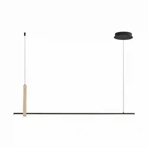 ZUMA LINE Lampa wisząca CLAUD 22806M-WOOD oprawa w kolorze czerni i drewna