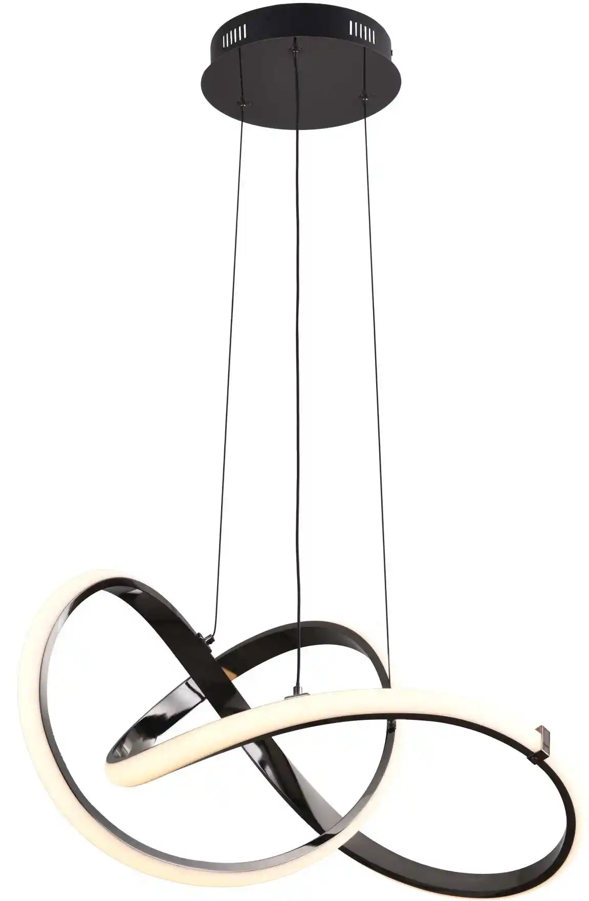 ZUMA LINE Lampa wisząca INDIGO MD9717-1-3BCD oprawa w kolorze czerni srebra i złota