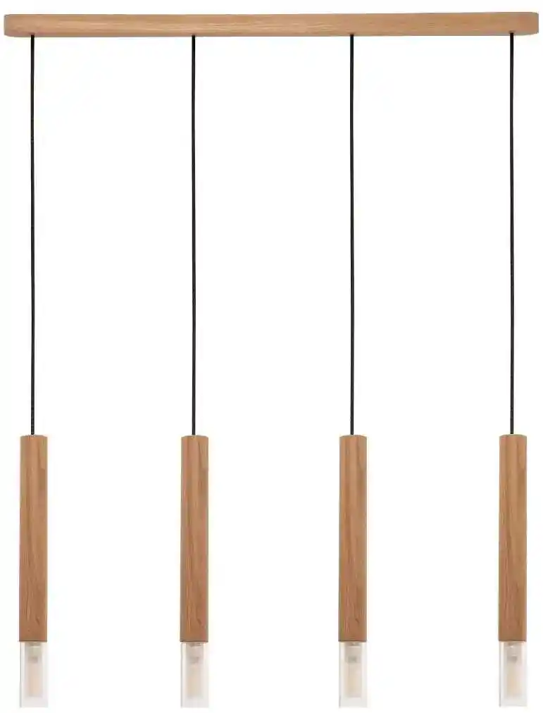 ZUMA LINE Lampa wisząca MADERA 8620403 oprawa w kolorze czerni i drewna