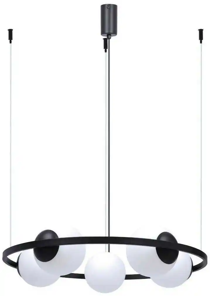 ZUMA LINE Lampa wisząca ORBIT 5 PENDANT LAMP 5011 oprawa w kolorze czarnym